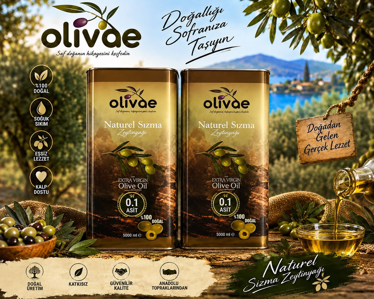 Olivae Natürel Sızma Zeytinyağı 2'li paket, 2 x 5 L teneke – ürün görseli